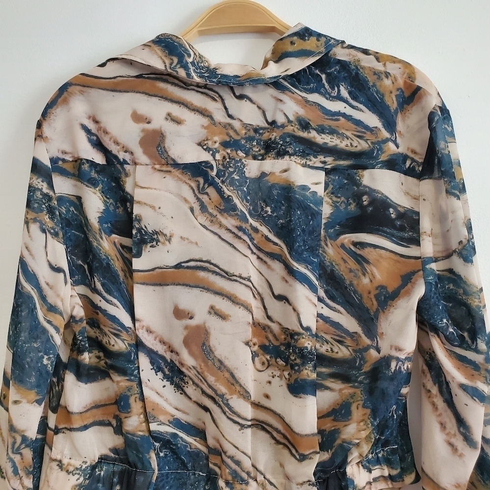 Dynamite Long Sleeve Twist Front Blouse - Picture 5 of 9